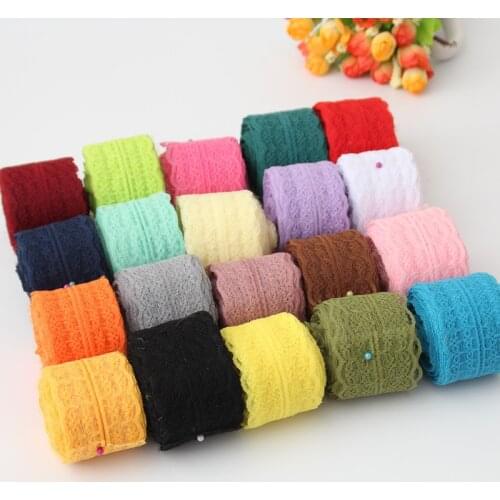 10M Floral Pattern Lace Trim Roll Colorful Lace Fabric Ribbon for Sewing Making,Gift Wrapping and Bridal Wedding Decorations