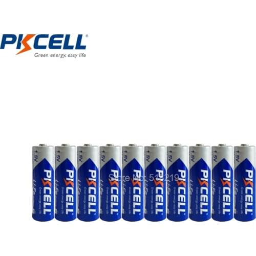 10PCS PKCELL AA lithium battery 1.5v Non-rechargable batteries 3000mAh Li-Fe AA For Digital Camera