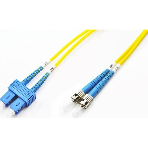 2pcs/lot) SC-ST Singlemode OS2 Fiber Optic Cable Patch Cord, Duplex, 1m to 10m