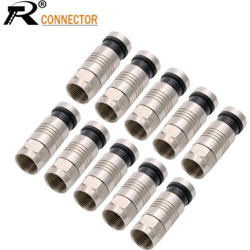 20PCS/LOT CORD COMPRESSION BAGS, WATERPROOF CONNECTOR RG6FF-TYPR PLUG, RF COAXIAL RG6 RG59 RG11 COAX ADAPTER
