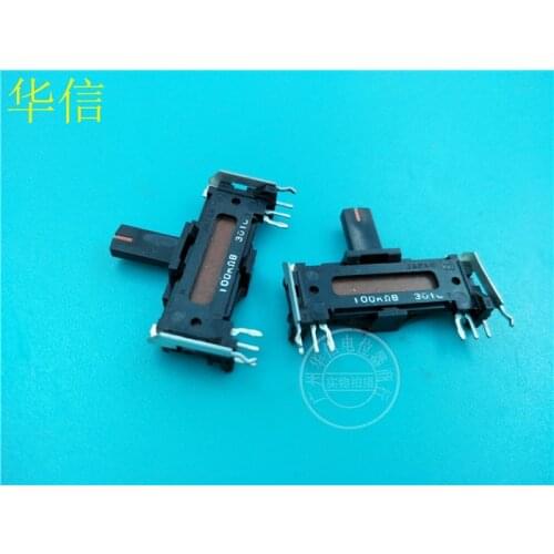 3pcs 30mm straight slide with midpoint / double potentiometer B100K for Panasonic / with red handle length 10MM