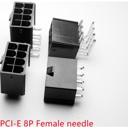 5559 4.2mm black 8P female socket Straight or Curved needle for PC computer ATX graphics card GPU PCI-E PCIe Power connector