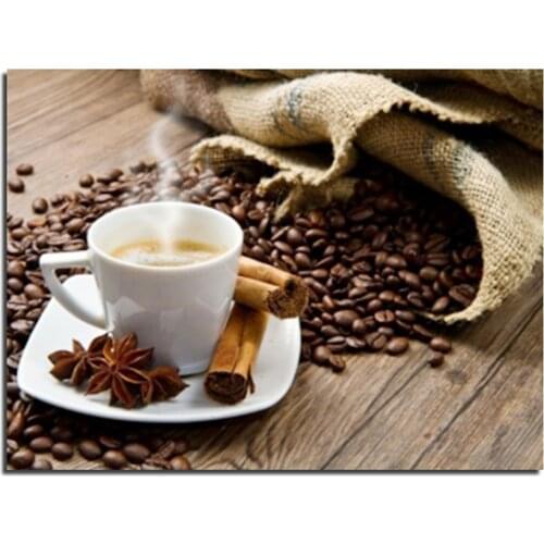 Coffee Bean 5D DIY Diamond Painting Home Decoration Wall Stickers 3D Diamond Embroidery Needlework Home Decor Posters Gift