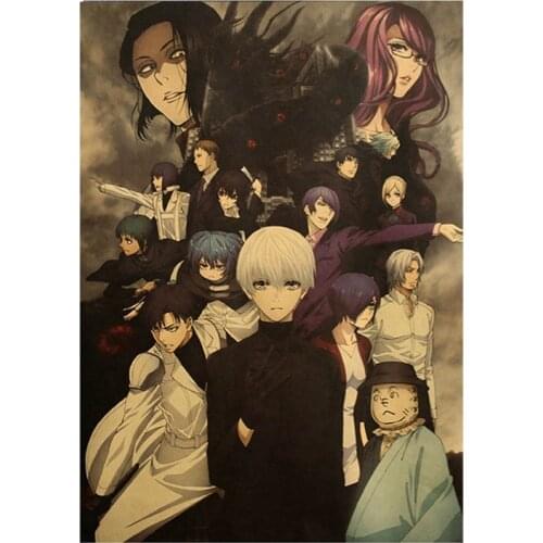 Anime Tokyo Ghoul Death Note Character Poster Kraft Wall Paper Painting Bar Kids Room Home Decor Wall Stickers