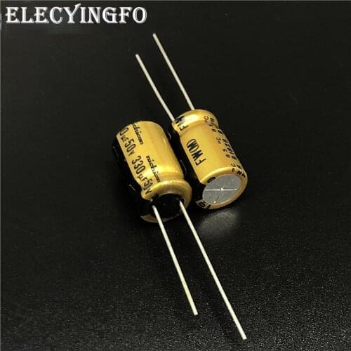 5pcs/20pcs 330uF 50V330UF NICHICON FW Series 10x16mm 50V330uF HiFi Audio Capacitor