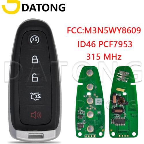 Datong World Car Remote Key For Ford Explorer Edge Flex C-max Taurus ID46 PCF7953 M3N5WY8609 315Mhz Smart Control Replace Key