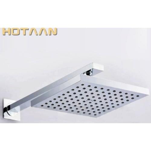Free Shipping Chrome Finished Wall Mounted 20x20cm Water Saving Square Rain Shower Head without arm,Chuveiro Ducha Quadrado Y
