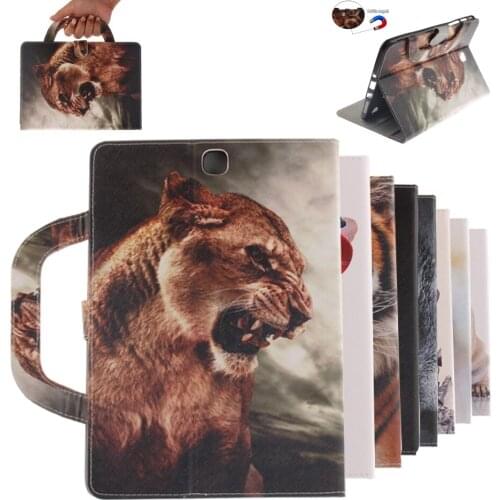 Shell Tablet cute Cartoon bags for Samsung Galaxy tab A 8.0 SM-T350 T351 T355 8" case PU Leather Flip Coque with Stand Cover