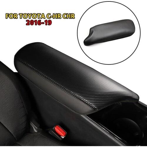 Black Interior Armrest Box Decorative Cover Trim For Toyota C-HR CHR 2016-2018 1Decorative Cover Trim Car Accessories armrest