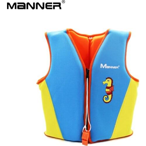 MANNER age 1-10 Life Vest Water Sports Foam Life Jacket For children Drifting swimming surfing jacket with Survival Whistle