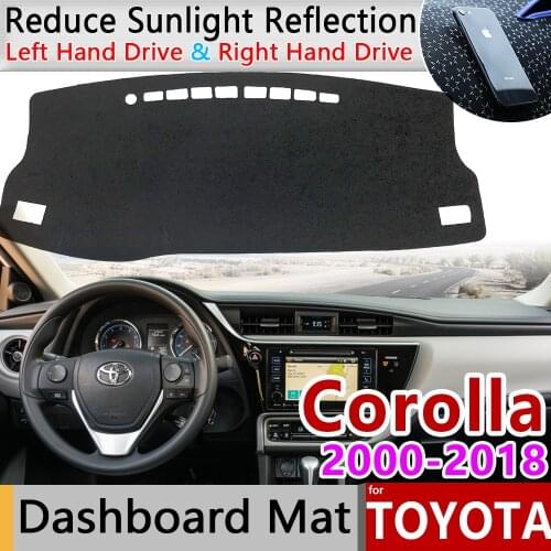 For Toyota Corolla E120 E130 E140 E150 E160 E170 2000~2018 Anti-Slip Mat Dashboard Cover Pad Sunshade Dashmat Carpet Accessories