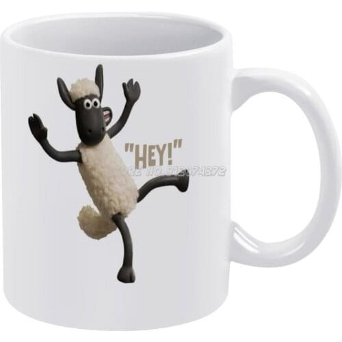 Hey! Coffee Mugs Style Cartoon Tea Coffee Mug Cup Birthday Gift Collection Sheep The Sheep Cartoons Smile Baby Love Sheep Smile