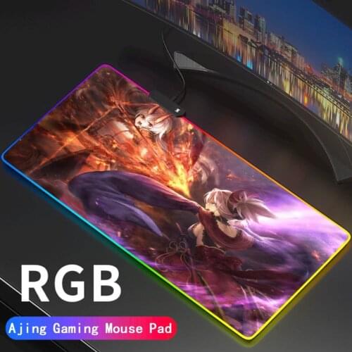Fate/Grand Order Gaming Mouse Pad RGB FGO Computer Mousepad Gamer Custom DIY Large XXL Backlight Keyboard Desk Mat for CSGO