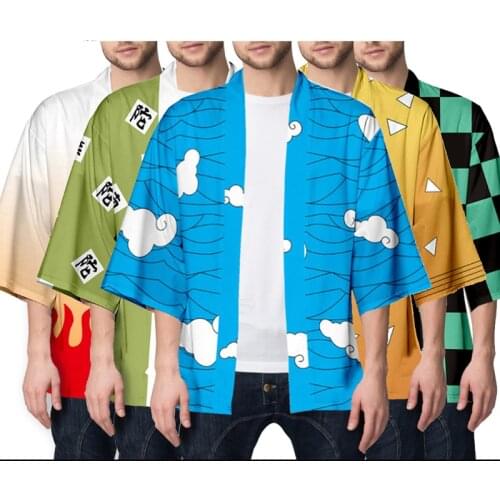 Summer Demon Slayer Anime Cosplay Japanese Kimono Costume Kamado Tanjirou Nezuko For Men Women Unisex Korean Hanbok
