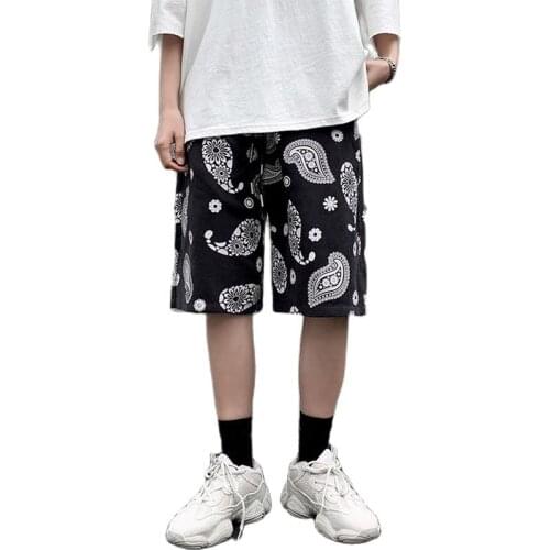 Summer Bandanna Sports Shorts Boys Paisley Oversize Short Pants Loose Running Casual Trouser Hiphop Hip Hop Clothing Girls 2021