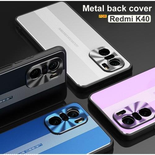 Soft Bumper Shockproof Case For Xiaomi Redmi K40 Pro 5G Phone case Aluminum Back Cover Magnetic Case For Redmi K40 Camera Cover