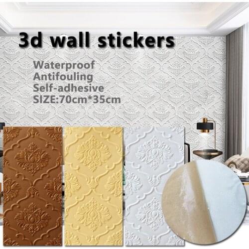30Pcs 3D Wall Panel Sound Proof Wall Panels Waterproof Self-Adhesive Panels 3D Photo Wallpaper On The Wall Home Decor