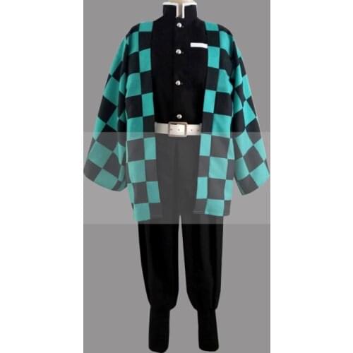 Customize Kimetsu no Yaiba Tanjiro Kamado Cosplay Costume Outfit