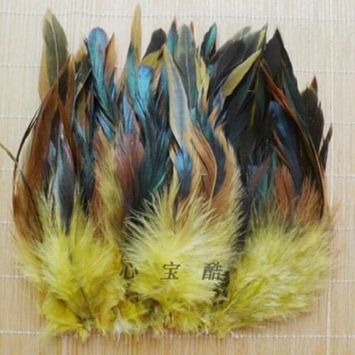 Wholesale natural 200pcs/lot ecru Beautiful Rooster feathers 6-8'' 15-20cm