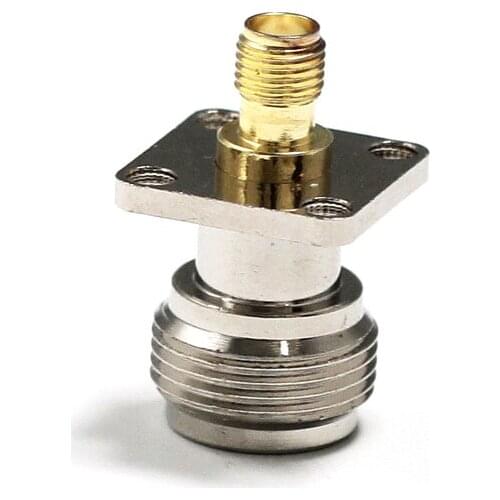 1pc N Female Jack switch SMA Female Jack RF Coax Adapter convertor 4-hole panel mount Goldplated NEW wholesale