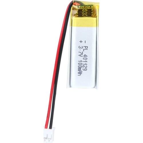 Mejuew 3.7V 100mAh 401129 Rechargeable Lipo Battery with JST Connector