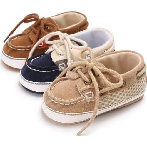 Spring and Autumn 0-1 years old boy baby casual cotton lace soft bottom shoes baby toddler shoes