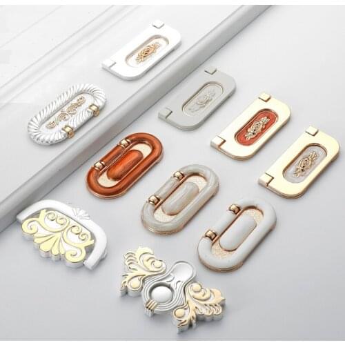 Zinc Alloy Cabinet Knobs and Handles Tatami Hidden Door Handles Kitchen Handles Black Drawer Knobs Furniture Handle Hardware