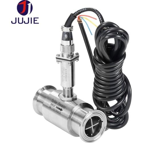 Sanitary Clamp Turbine Flowmeters with Stainless Steel for Water/Oil/Fuel/Diesel/Methyl Alcohol/Liquid pulse 4-20mA 12~24VDC