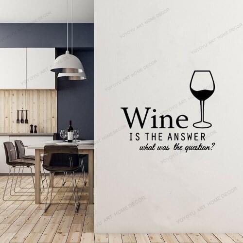 Wine Cup Quote Removable Bar Decoration Garage Pub Club Wall Sticker Kitchen Room Decal Decor Home Decoration Posters cx1968