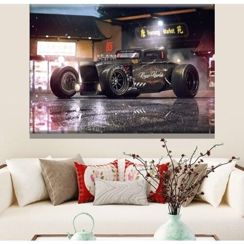 Modern Wall Art Picture Canvas Painting Rogue Hunter Hot Rod Tuning Car vintage Sport Car Posters and Prints for Home Room Decor