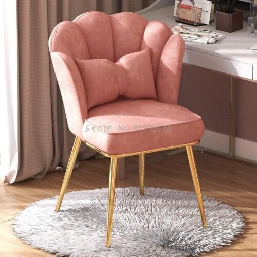 Makeup chair web celebrity ins girl lovely bedroom toilet stool household light excessive nail chair by endorsement tables and