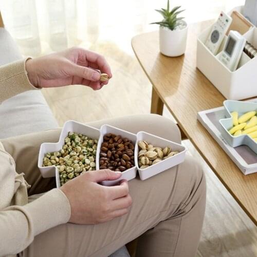 Creative Fruit Plate Home Creative Snack Plate Plastic Candy Dish Dessert Vegetable Storage Tray Tableware Decorative Seeds Bowl