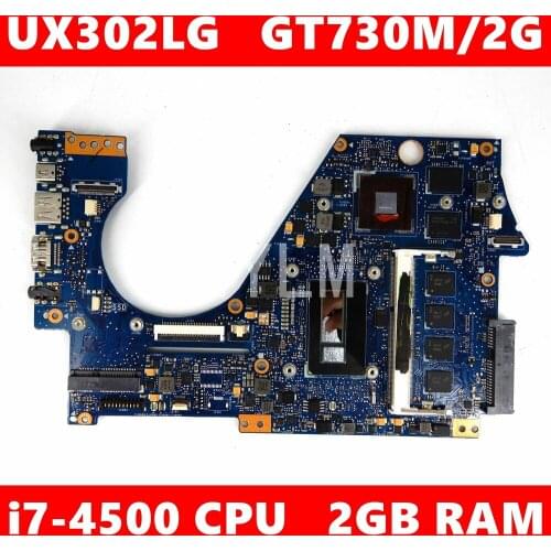 UX302LG MB_2G/I7-4500U/U3/AS GT730M/2G Motherboard For UX302L UX302LA UX302LNB UX302 ZenBook Mainboard REV 2.0 100% Tested