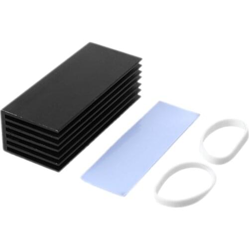 1Set Aluminum Heatsink Cooling Thermal Pad Cooling Radiator Cooler For NVME M.2 NGFF SSD Solid State Hard Drive Disk M2EC