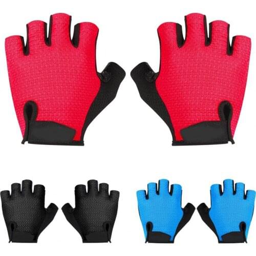 2Pcs Gloves Soft Shock-proof Non-slip Half Finger Bike Gloves for Outdoor
