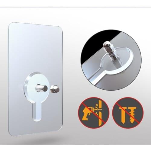 2pcs Punch-Free Non-Marking Screw Stickers Wall Picture Hook Invisible Traceless Hardwall Drywall Picture Hanging Kit