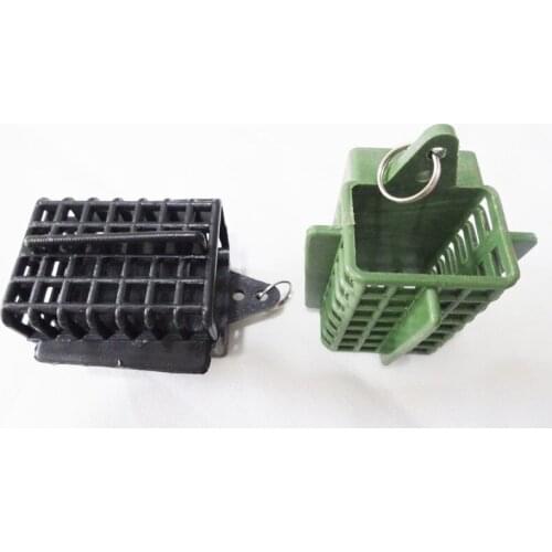 2pcs Carp Fishing bait cage Square Metal Wire Cage Feeders Coarse Fishing Baits Holder
