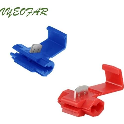 20pcs Electrical Spade Terminals Crimp Terminal Wire Connector 14-22AWG 0.5-2.5mm Scotch Lock Quick Splice Wire Connector