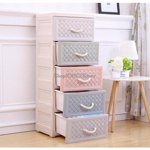 32/39cm Thick Drawer Storage Cabinet Household Storage Cabinet Bedside Table Sundries Finishing Cabinet