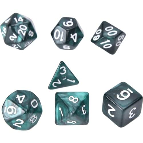 7Pcs D10 Multi-Sided Gem Dice Die for RPG Dungeons & Dragons DND D&D Games Set Wholesale