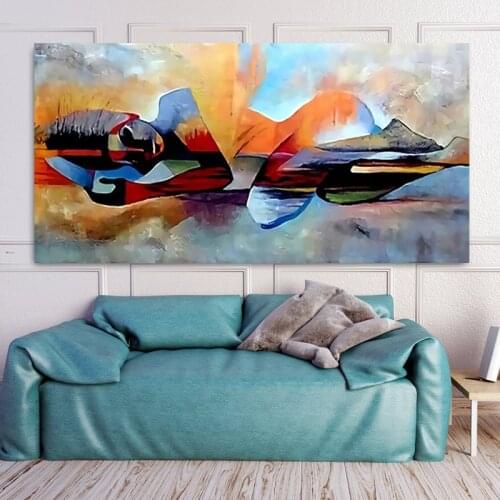 Lord Buddha Abstract Oil Painting On Canvas Religious Posters and Prints Scandinavian Wall Pictures For Living Room Decoration