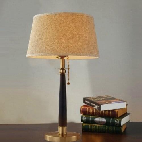 High Quality America Country Metal Fabric Led E27 Table Lamp For Living Room Bedroom Study H 68cm Ac 80-265v 1763