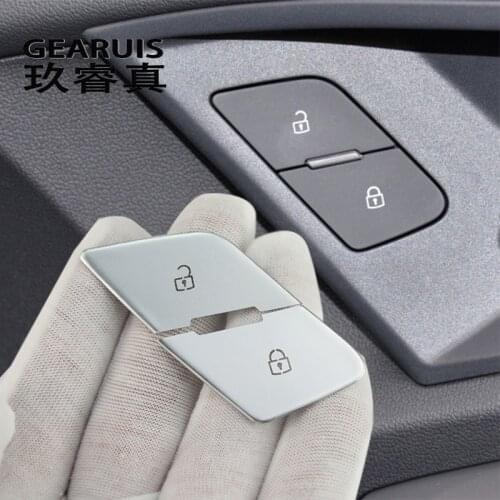Car Styling Door Lock Switch Cental Locking Buttons protection Cover Stickers And decals Trim for Audi A3L 2021 Auto Accessories