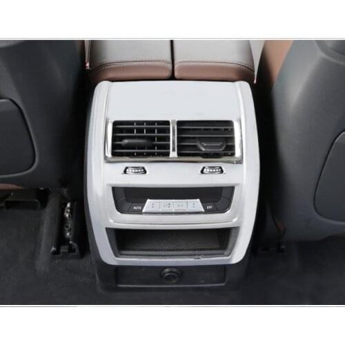 Carbon Fiber Car Rear Air Conditioning Outlet Panel Frame Decorative Cover Sticker for BMW 2018-2021 X5 Car Styling Accessories