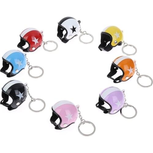 Hot Sale Creative Fashion Motorcycle Key Chain Mini Sport Motorcycle Safety Helmet Pendant Keychain Car Accessories