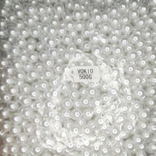 500 Gram 3mm-30mm ABS Round Beads Imitation Pearl for Craft Decorations Women DIY Clothes Jewelry Sew On Beads Accessories