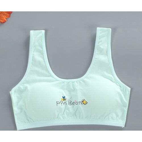 Girls bra development period vest type cotton junior high school students breathable girls tube top underwear sport bra