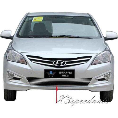 For Hyundai Verna 2014 Racing Grill Grille Cover Trim Front Bottom High Quality New Aluminum Alloy