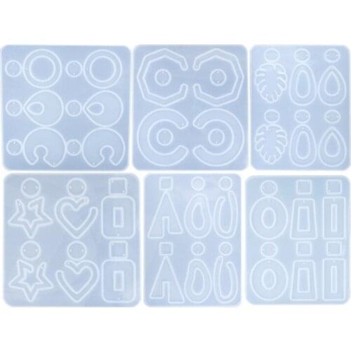 Crystal Resin Mold Geometric Irregular Earring Necklace Mould Pendant Making Tool DIY Craft