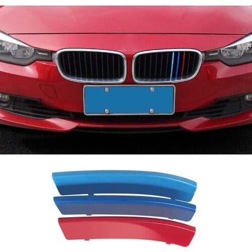 3pcs For BMW E90 E91 E92 E93 E46 M3 325i 328i xDrive 3 Series 11Grills 2013-2019 Sport Front Grill Sticker Trim E90 Accessories